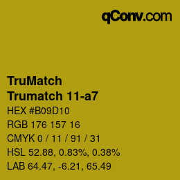 Code couleur: TruMatch - Trumatch 11-a7 | qconv.com