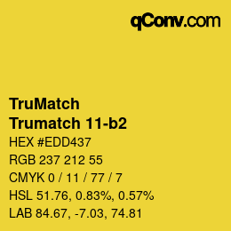 Code couleur: TruMatch - Trumatch 11-b2 | qconv.com