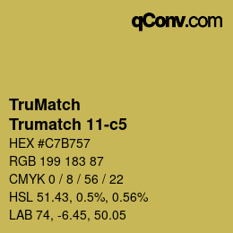 Code couleur: TruMatch - Trumatch 11-c5 | qconv.com
