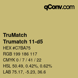 Color code: TruMatch - Trumatch 11-d5 | qconv.com