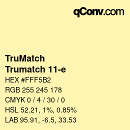 Color code: TruMatch - Trumatch 11-e | qconv.com