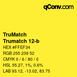 Code couleur: TruMatch - Trumatch 12-b | qconv.com