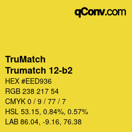 Code couleur: TruMatch - Trumatch 12-b2 | qconv.com