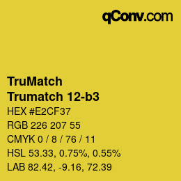 Código de color: TruMatch - Trumatch 12-b3 | qconv.com