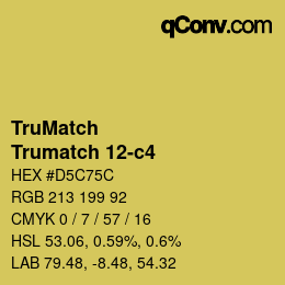 Código de color: TruMatch - Trumatch 12-c4 | qconv.com