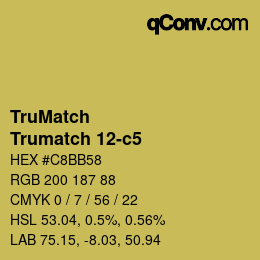 Farbcode: TruMatch - Trumatch 12-c5 | qconv.com