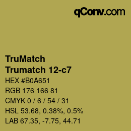 Código de color: TruMatch - Trumatch 12-c7 | qconv.com