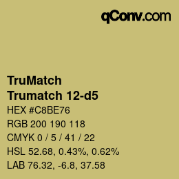 Code couleur: TruMatch - Trumatch 12-d5 | qconv.com