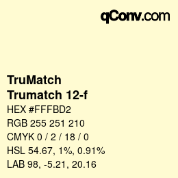 Color code: TruMatch - Trumatch 12-f | qconv.com