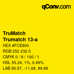 Código de color: TruMatch - Trumatch 13-a | qconv.com