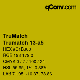 Código de color: TruMatch - Trumatch 13-a5 | qconv.com