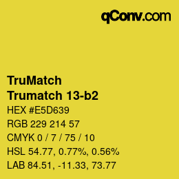 Código de color: TruMatch - Trumatch 13-b2 | qconv.com