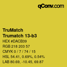 Código de color: TruMatch - Trumatch 13-b3 | qconv.com