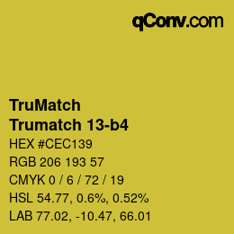 Farbcode: TruMatch - Trumatch 13-b4 | qconv.com