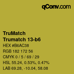 Farbcode: TruMatch - Trumatch 13-b6 | qconv.com