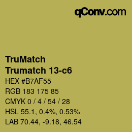 Farbcode: TruMatch - Trumatch 13-c6 | qconv.com
