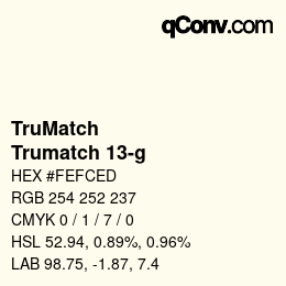 カラーコード: TruMatch - Trumatch 13-g | qconv.com