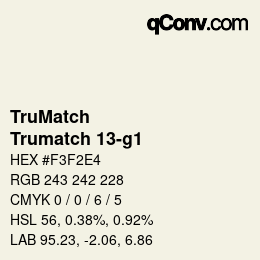カラーコード: TruMatch - Trumatch 13-g1 | qconv.com