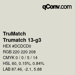 Farbcode: TruMatch - Trumatch 13-g3 | qconv.com