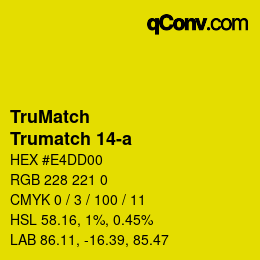 Código de color: TruMatch - Trumatch 14-a | qconv.com