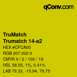Code couleur: TruMatch - Trumatch 14-a2 | qconv.com