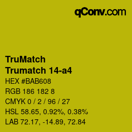 Código de color: TruMatch - Trumatch 14-a4 | qconv.com