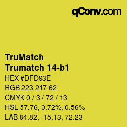 Farbcode: TruMatch - Trumatch 14-b1 | qconv.com