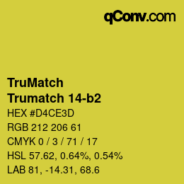 Code couleur: TruMatch - Trumatch 14-b2 | qconv.com