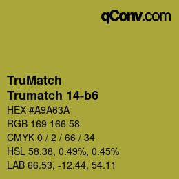 Code couleur: TruMatch - Trumatch 14-b6 | qconv.com