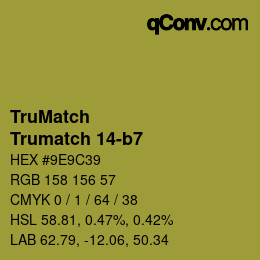 Color code: TruMatch - Trumatch 14-b7 | qconv.com