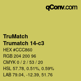 Código de color: TruMatch - Trumatch 14-c3 | qconv.com