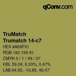Code couleur: TruMatch - Trumatch 14-c7 | qconv.com