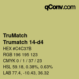 Código de color: TruMatch - Trumatch 14-d4 | qconv.com