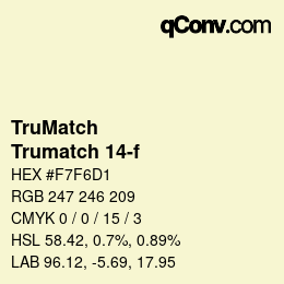 Farbcode: TruMatch - Trumatch 14-f | qconv.com