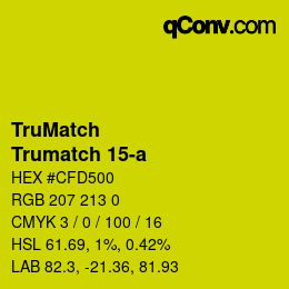 Color code: TruMatch - Trumatch 15-a | qconv.com