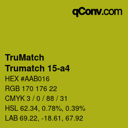 カラーコード: TruMatch - Trumatch 15-a4 | qconv.com