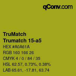 Code couleur: TruMatch - Trumatch 15-a5 | qconv.com