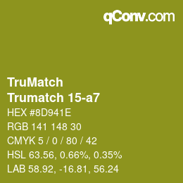 Código de color: TruMatch - Trumatch 15-a7 | qconv.com