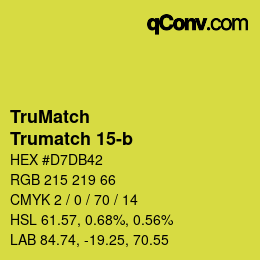 Color code: TruMatch - Trumatch 15-b | qconv.com