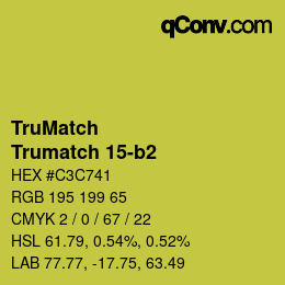 Código de color: TruMatch - Trumatch 15-b2 | qconv.com