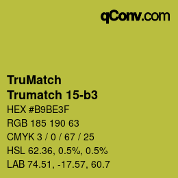 Farbcode: TruMatch - Trumatch 15-b3 | qconv.com