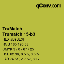 カラーコード: TruMatch - Trumatch 15-b3 | qconv.com