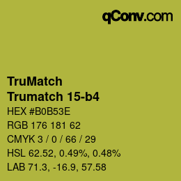 Color code: TruMatch - Trumatch 15-b4 | qconv.com