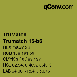 Color code: TruMatch - Trumatch 15-b6 | qconv.com