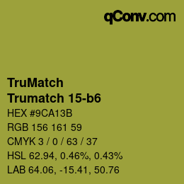 Code couleur: TruMatch - Trumatch 15-b6 | qconv.com