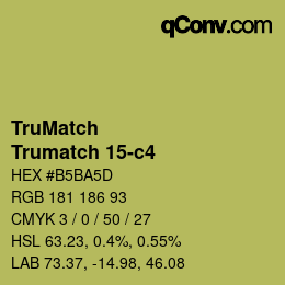 Color code: TruMatch - Trumatch 15-c4 | qconv.com