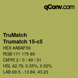 Código de color: TruMatch - Trumatch 15-c5 | qconv.com