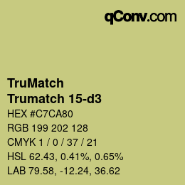 Code couleur: TruMatch - Trumatch 15-d3 | qconv.com