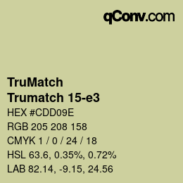 カラーコード: TruMatch - Trumatch 15-e3 | qconv.com