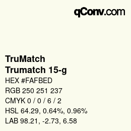 Farbcode: TruMatch - Trumatch 15-g | qconv.com